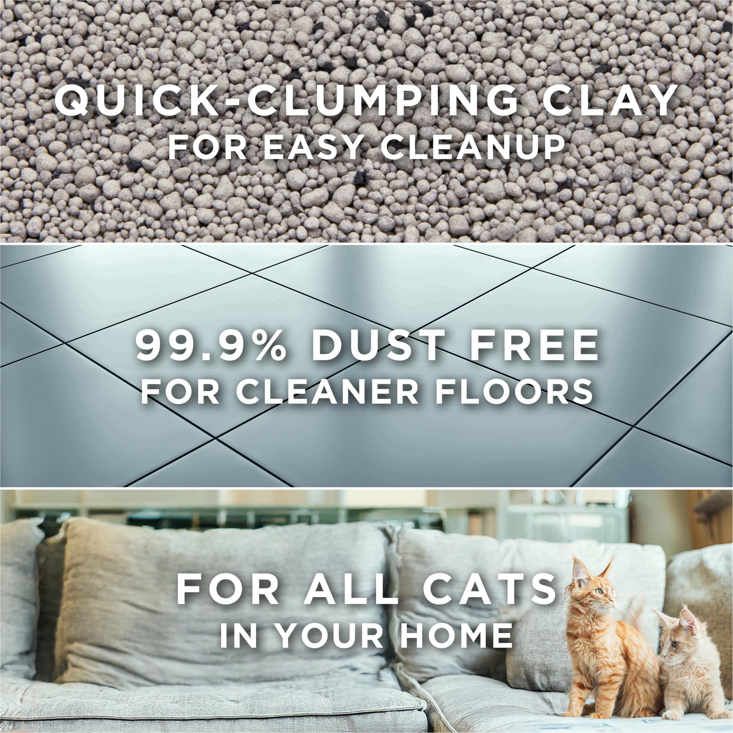 Purina Tidy Cats Unscented Cat Litter, Free & Clean Clumping Clay Cat Litter