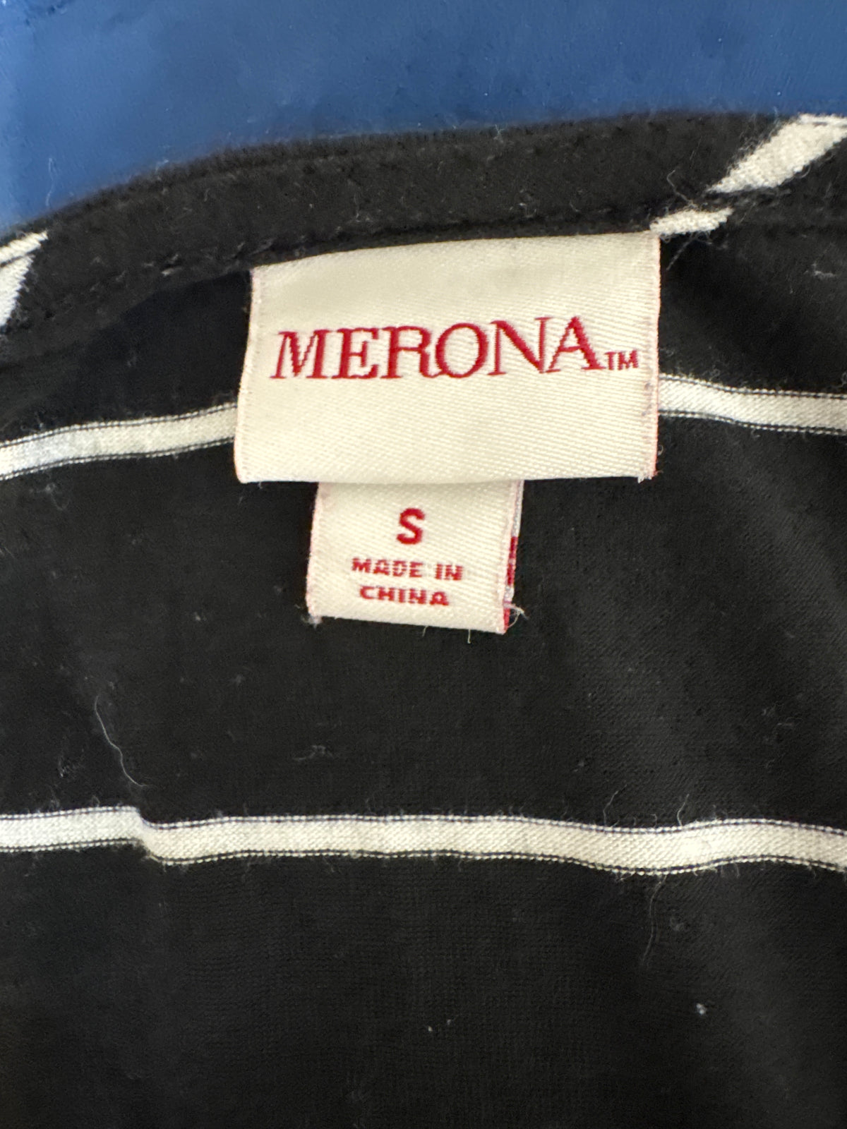 90s Vintange Merona Black & White Striped Maxi Dress Women’s Small