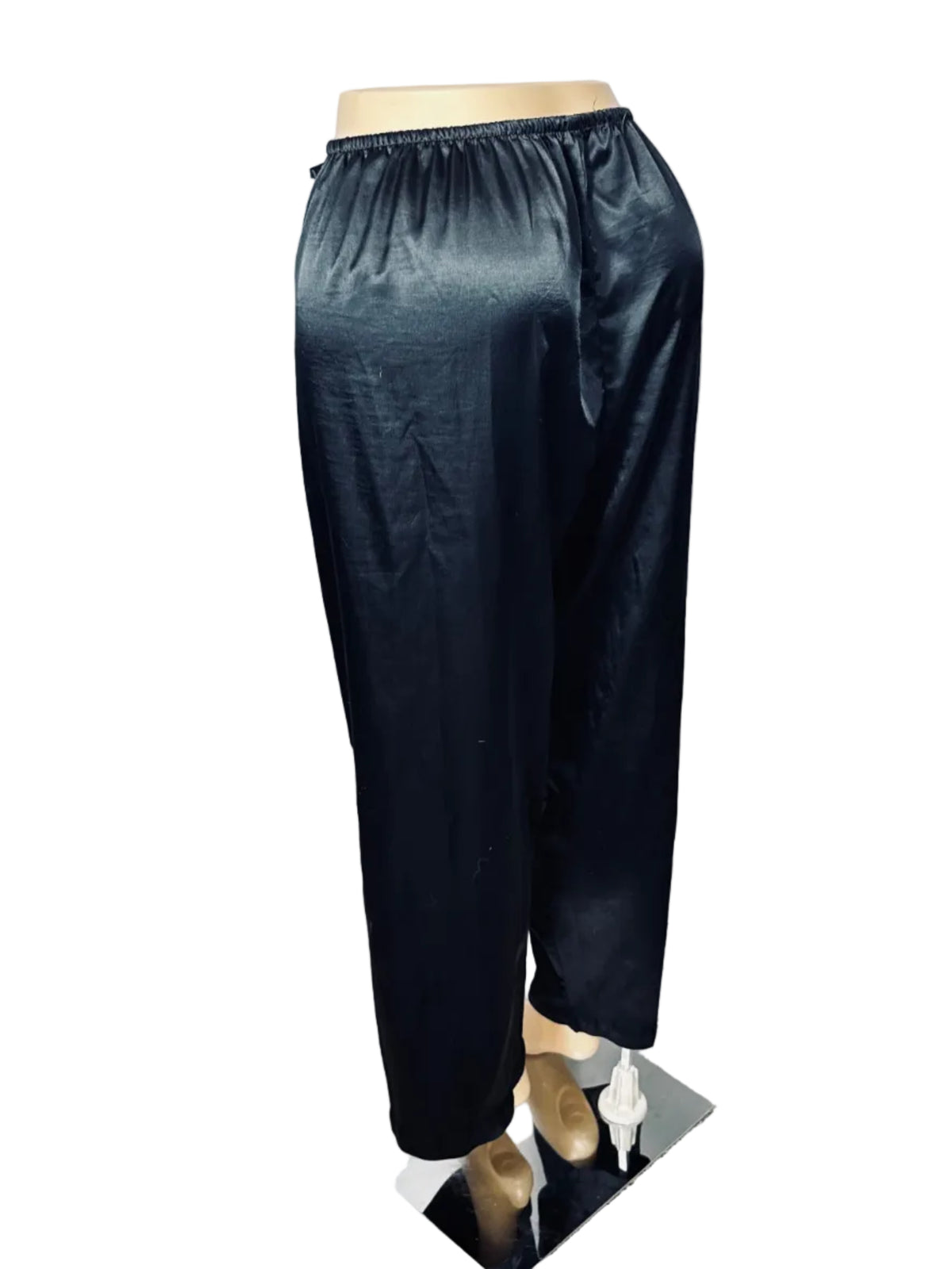 Silk Satin Pajama Pants Casual Loose Lounge Pants Drawstring Elastic Waist LPre-Owned