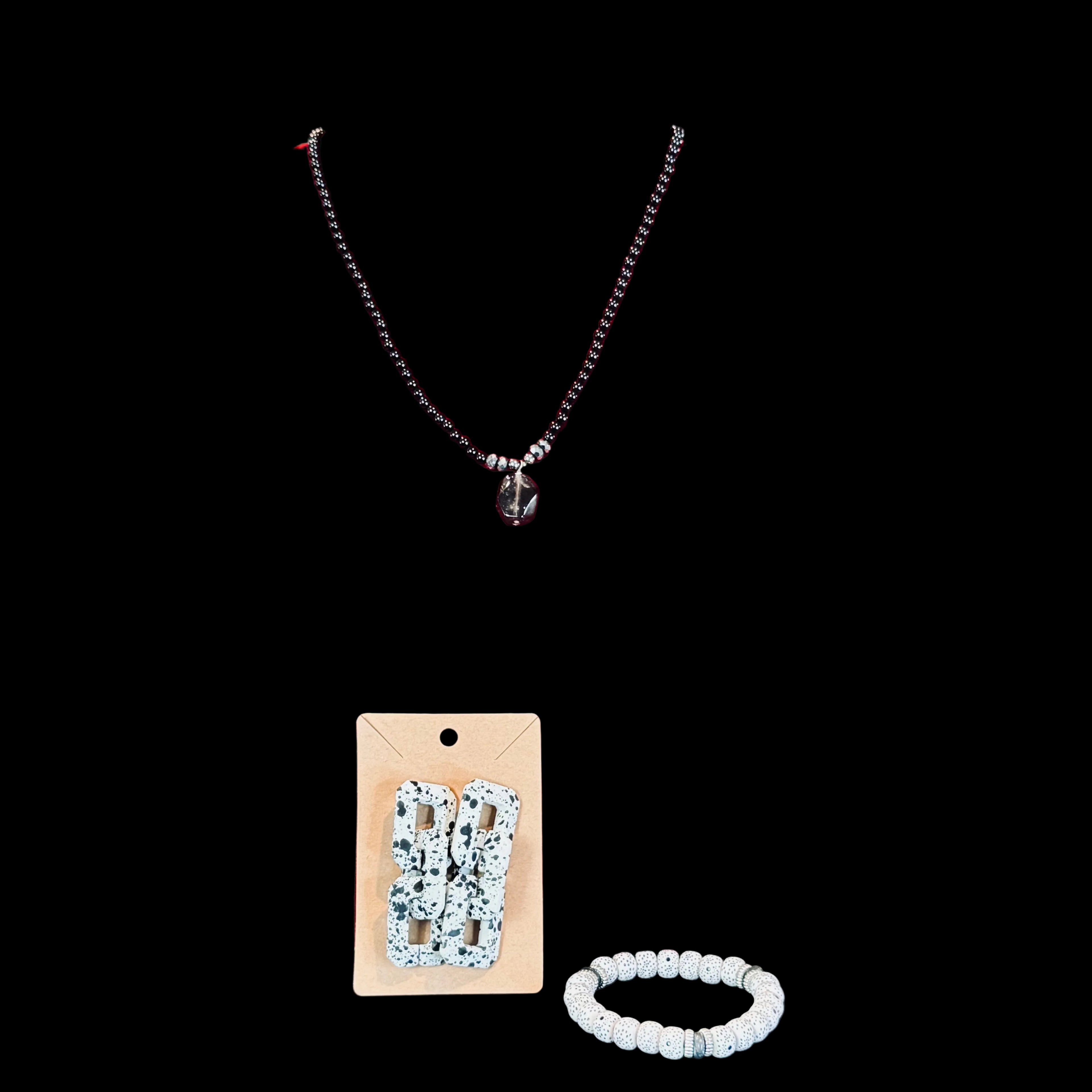 The "Midnight Dalmatian" Curated & Upcycled Jewelry Set