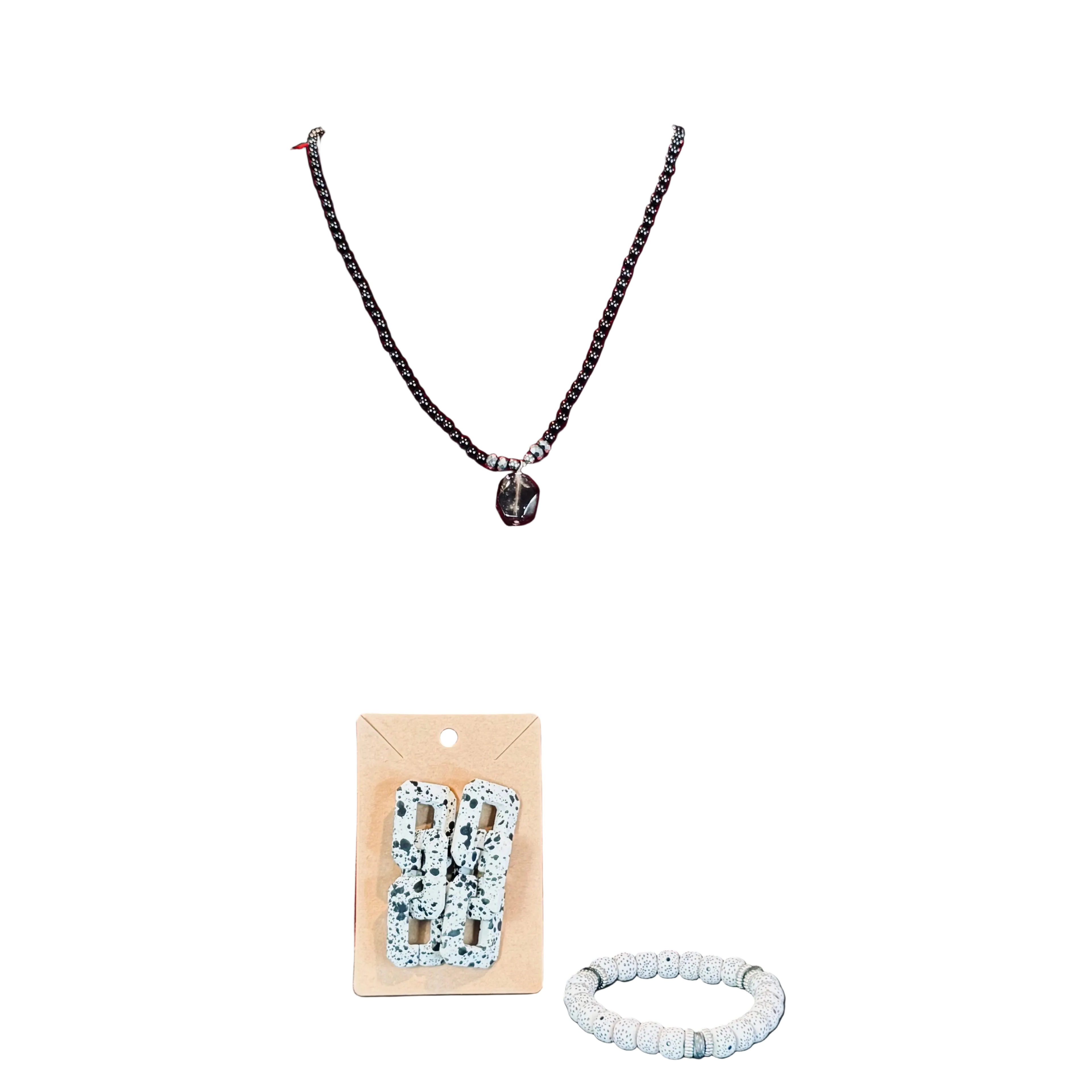The "Midnight Dalmatian" Curated & Upcycled Jewelry Set