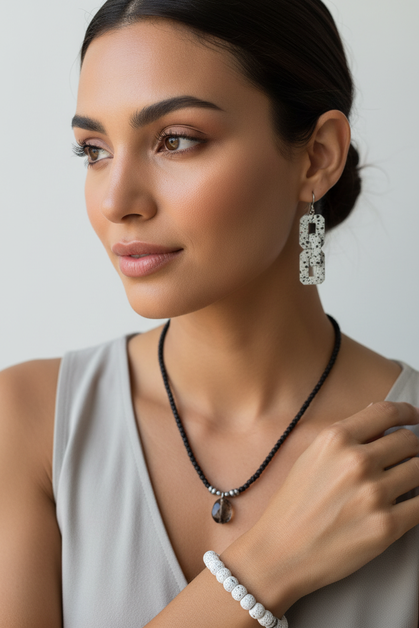 The "Midnight Dalmatian" Curated & Upcycled Jewelry Set