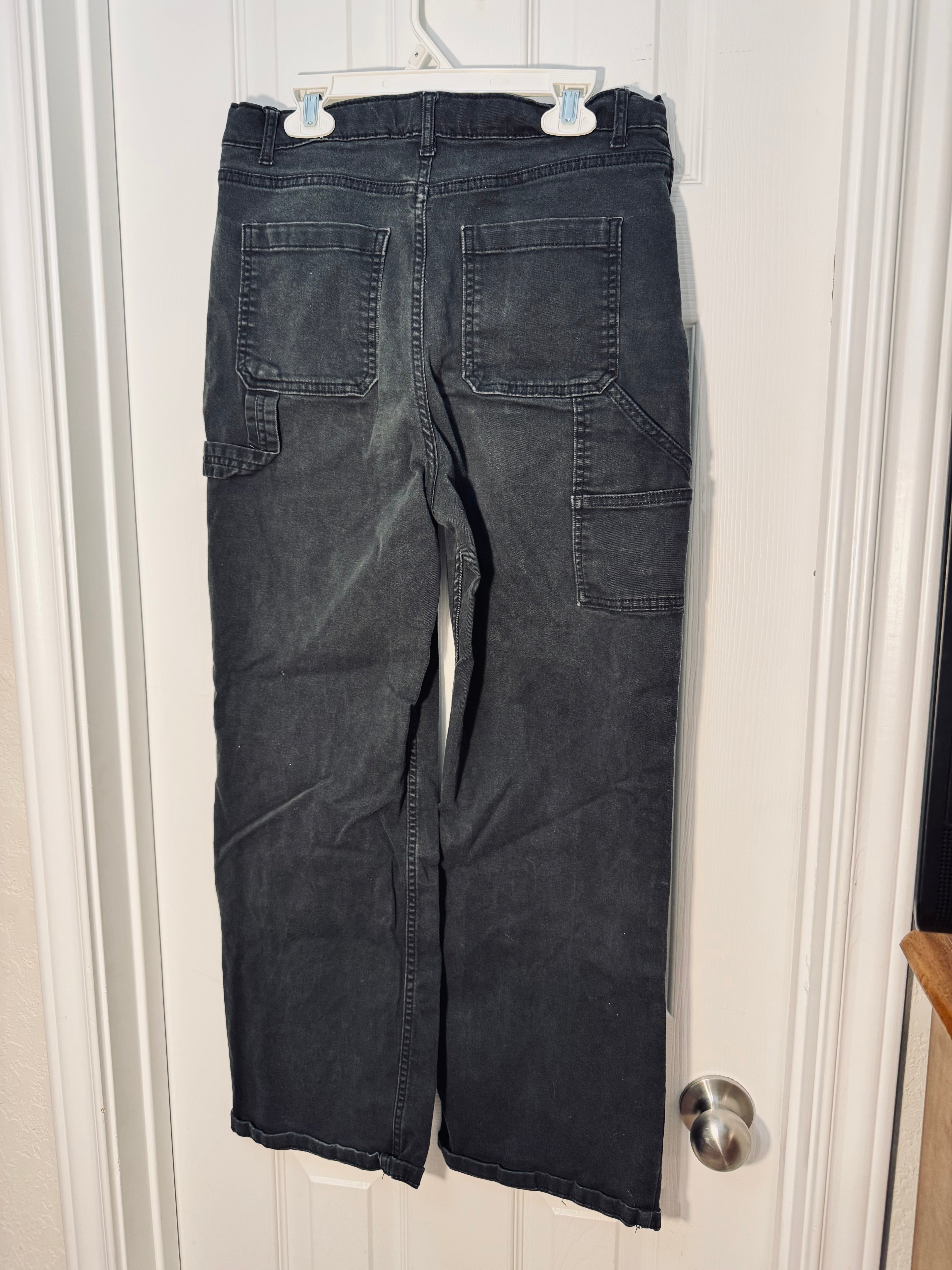 Free Assembly Child’s High Rise Wide Leg Carpenter Jeans - Washed Black