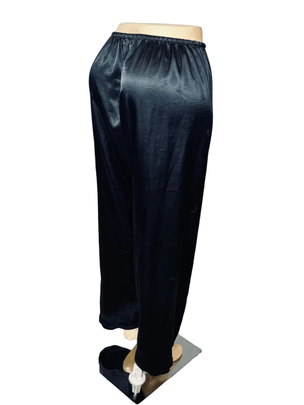 Silk Satin Pajama Pants Casual Loose Lounge Pants Drawstring Elastic Waist LPre-Owned
