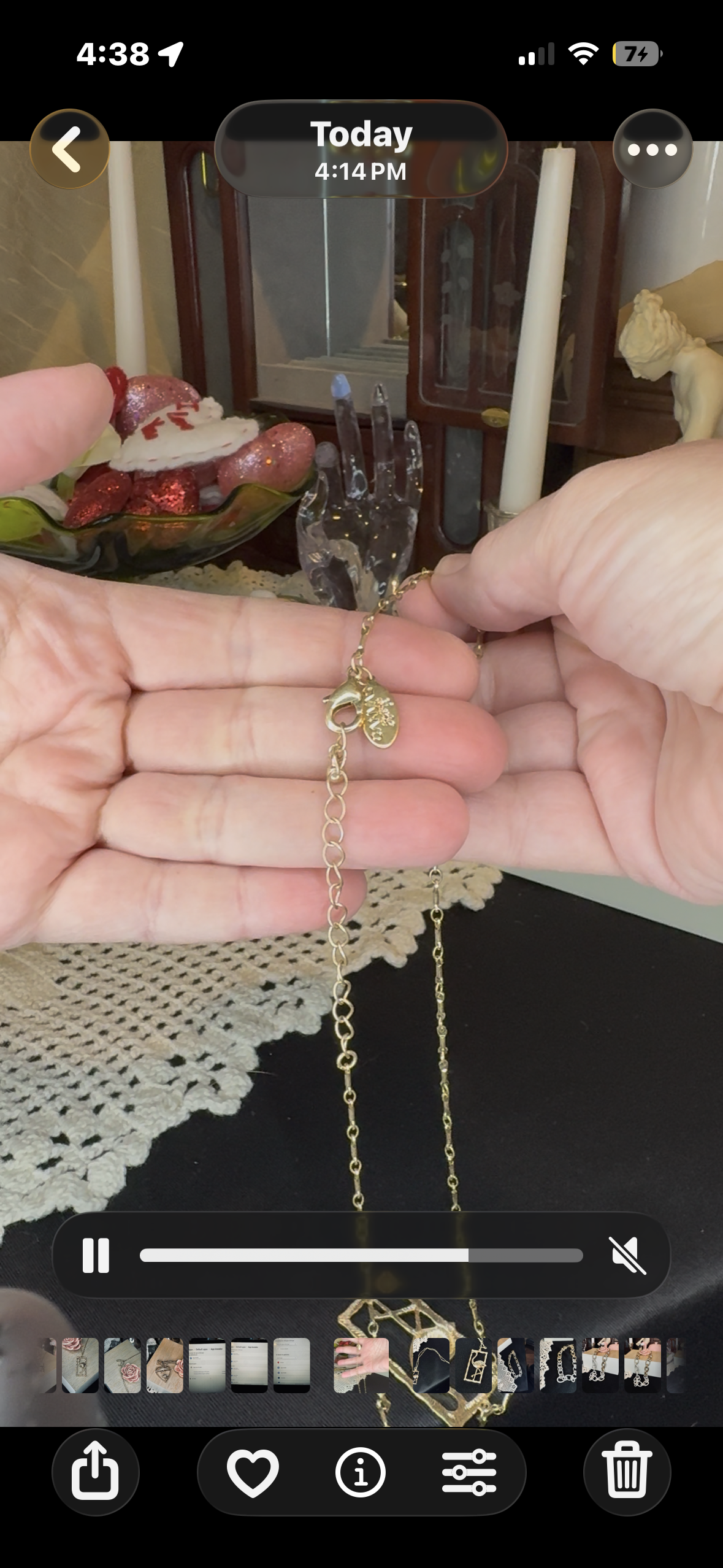 Canvas Style Gold Tone Flamingo Bamboo Frame Pendant Necklace: Tropical Chic