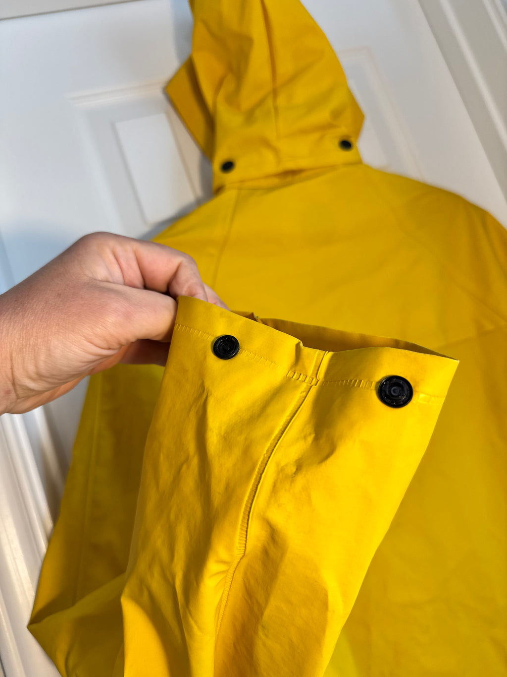 Vintage Spitfire Gleneagles Yellow Raincoat Plaid Lined Slicker Jacket M/L