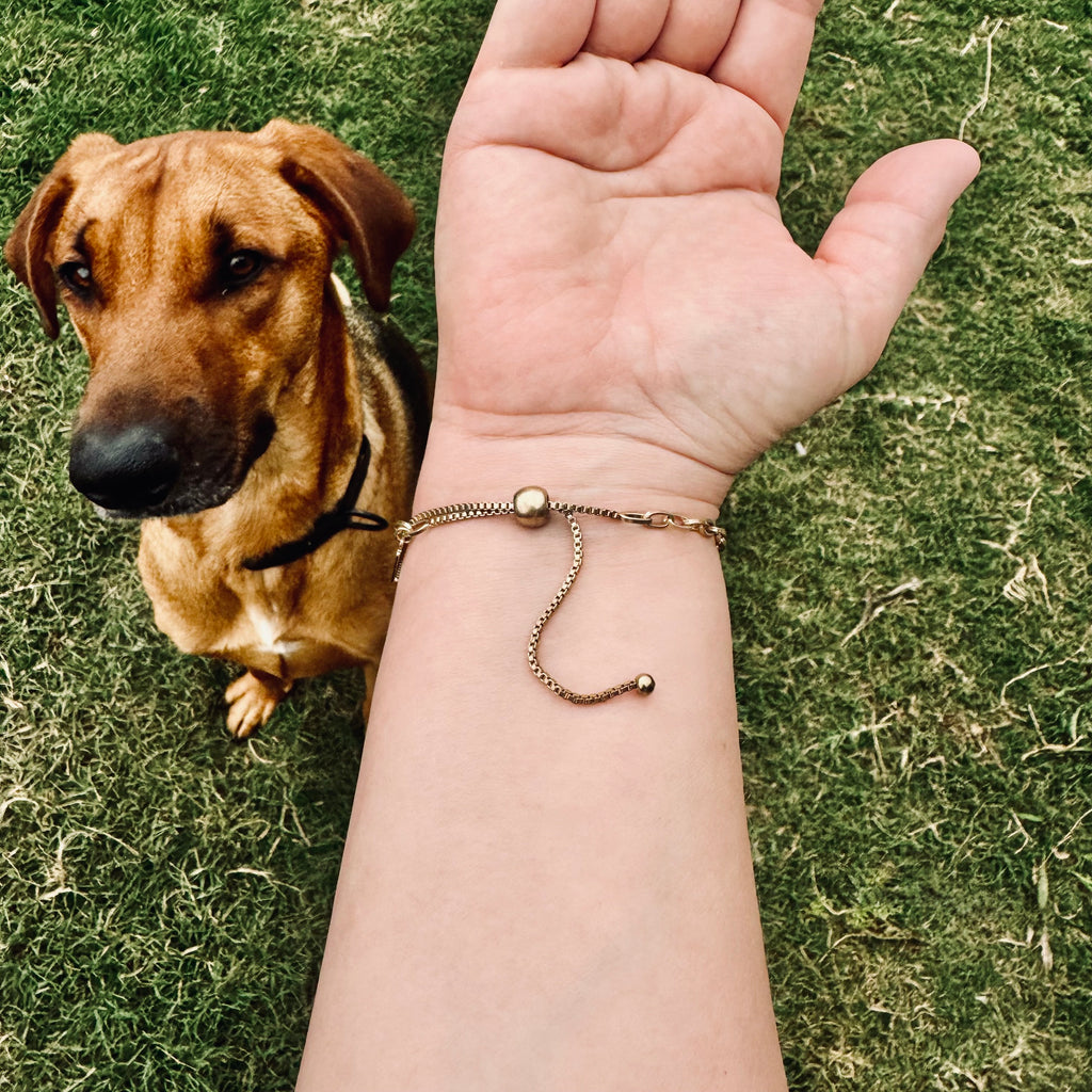Canvas Style "HOPE" Engraved Adjustable Drawstring ID Bracelet