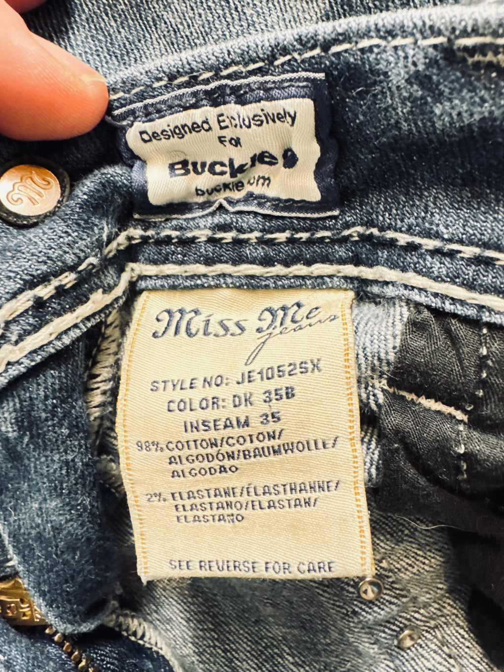 Vintage Y2K Miss Me Jeans 29" Bootcut Low Rise Pre Owned