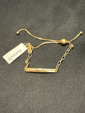 Canvas Style "HOPE" Engraved Adjustable Drawstring ID Bracelet