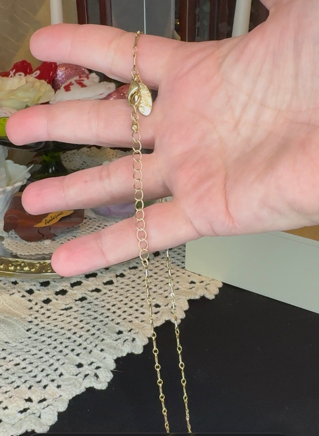 Canvas Style Gold Tone Flamingo Bamboo Frame Pendant Necklace: Tropical Chic