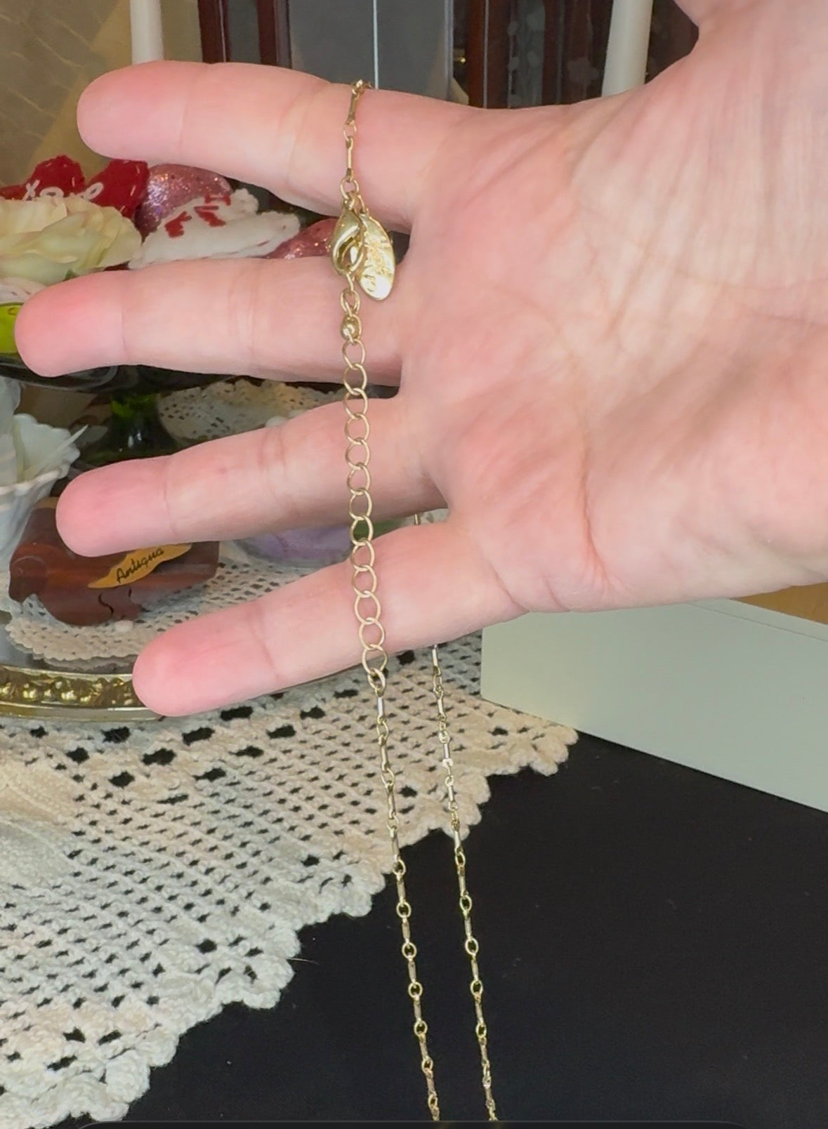 Canvas Style Gold Tone Flamingo Bamboo Frame Pendant Necklace: Tropical Chic