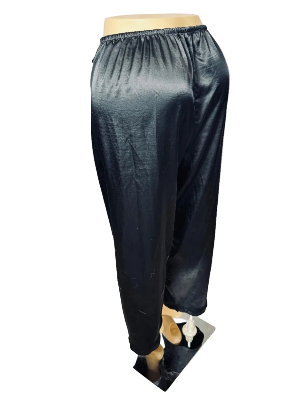 Silk Satin Pajama Pants Casual Loose Lounge Pants Drawstring Elastic Waist LPre-Owned