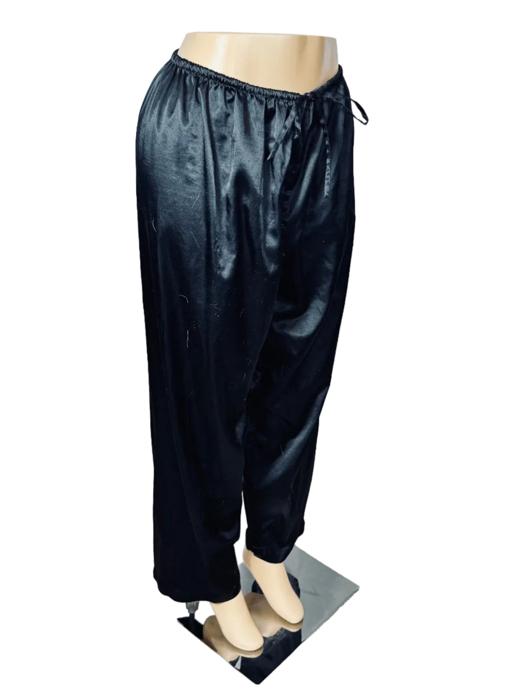 Silk Satin Pajama Pants Casual Loose Lounge Pants Drawstring Elastic Waist LPre-Owned