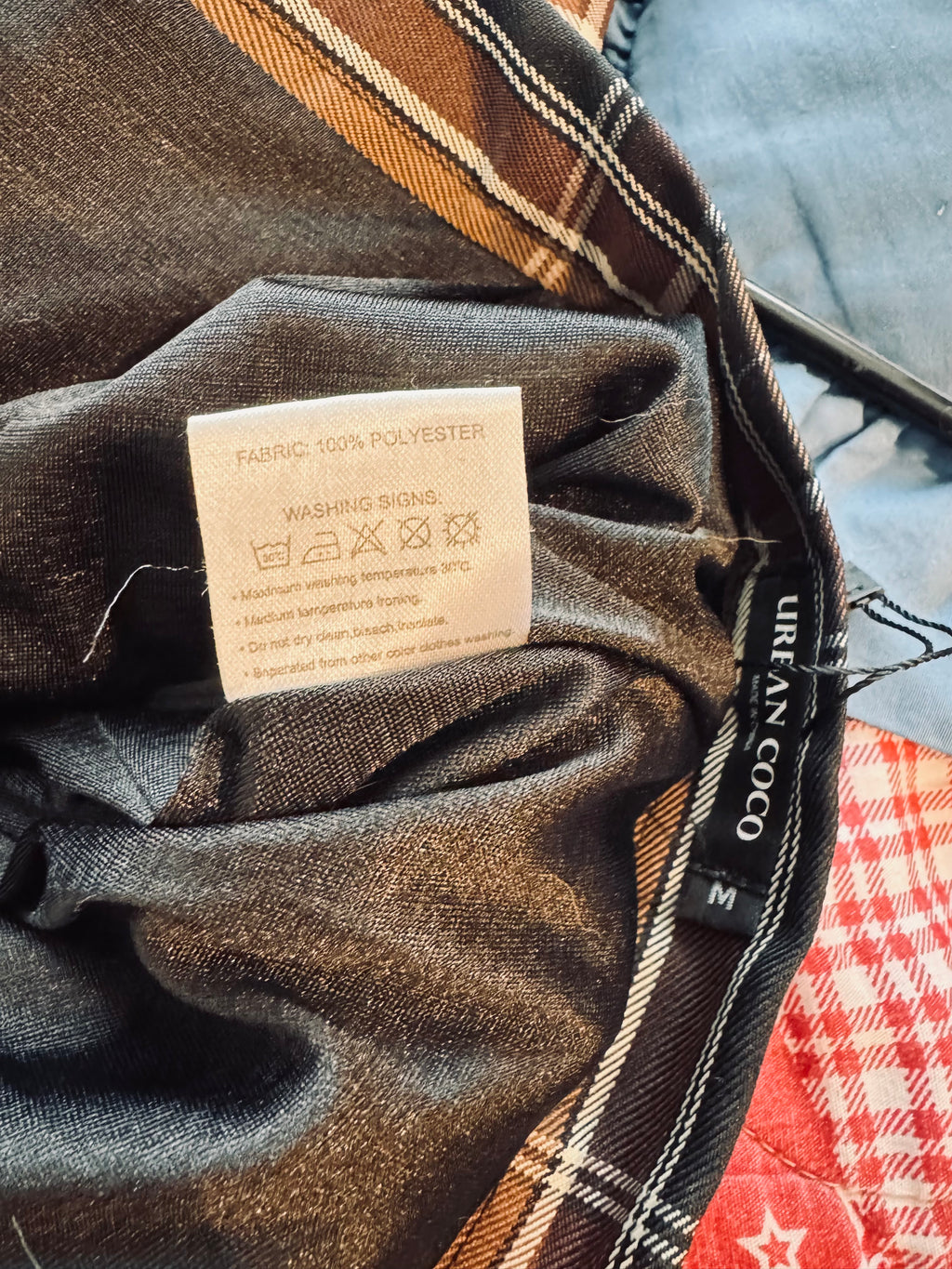 Thrifted Urban CoCo Dark Academia Plaid Pleated Mini Skirt — Size M