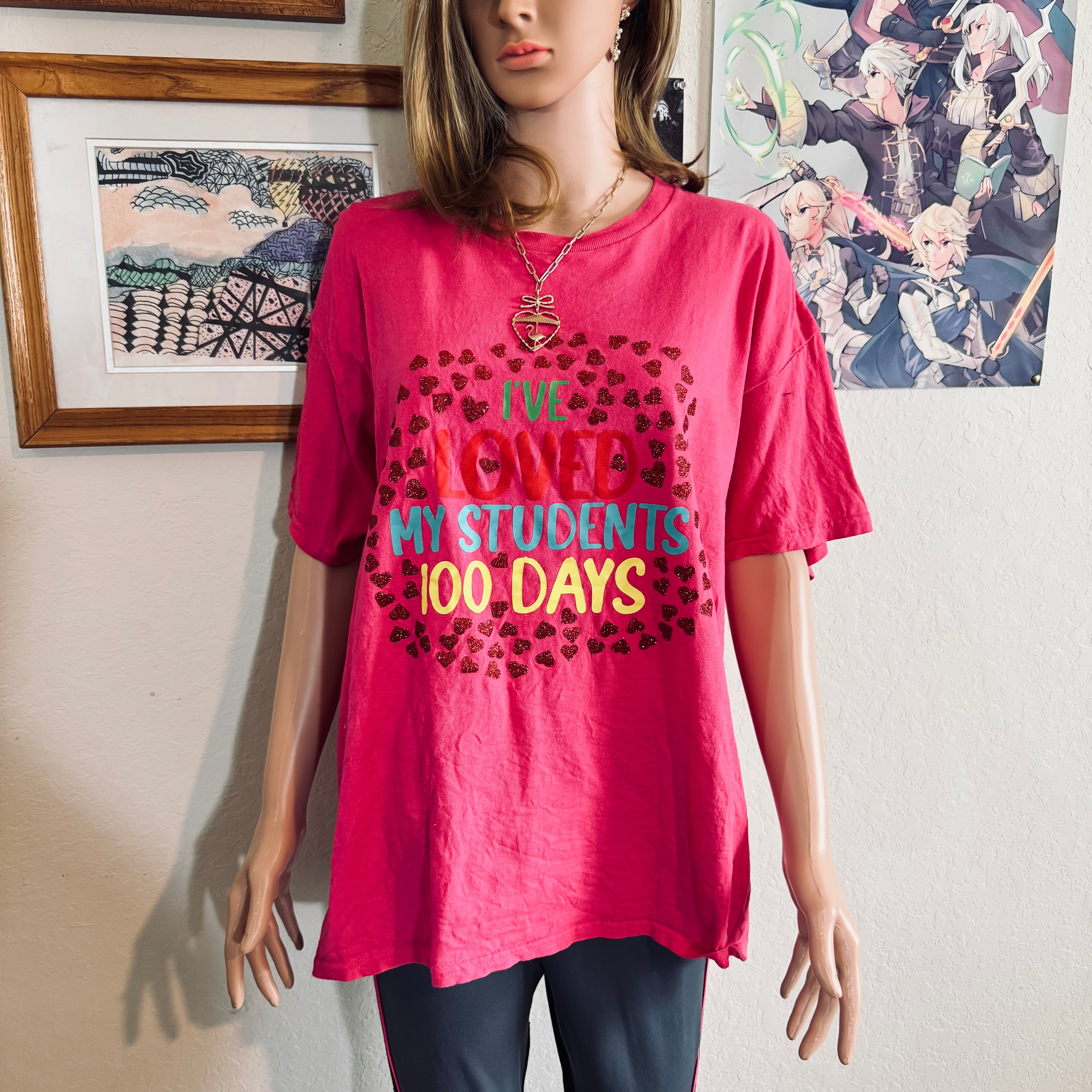 “I’ve Loved My Students for 100 Days” Limited Edition Custom-Made-To-Order T-Shirt - New Product!