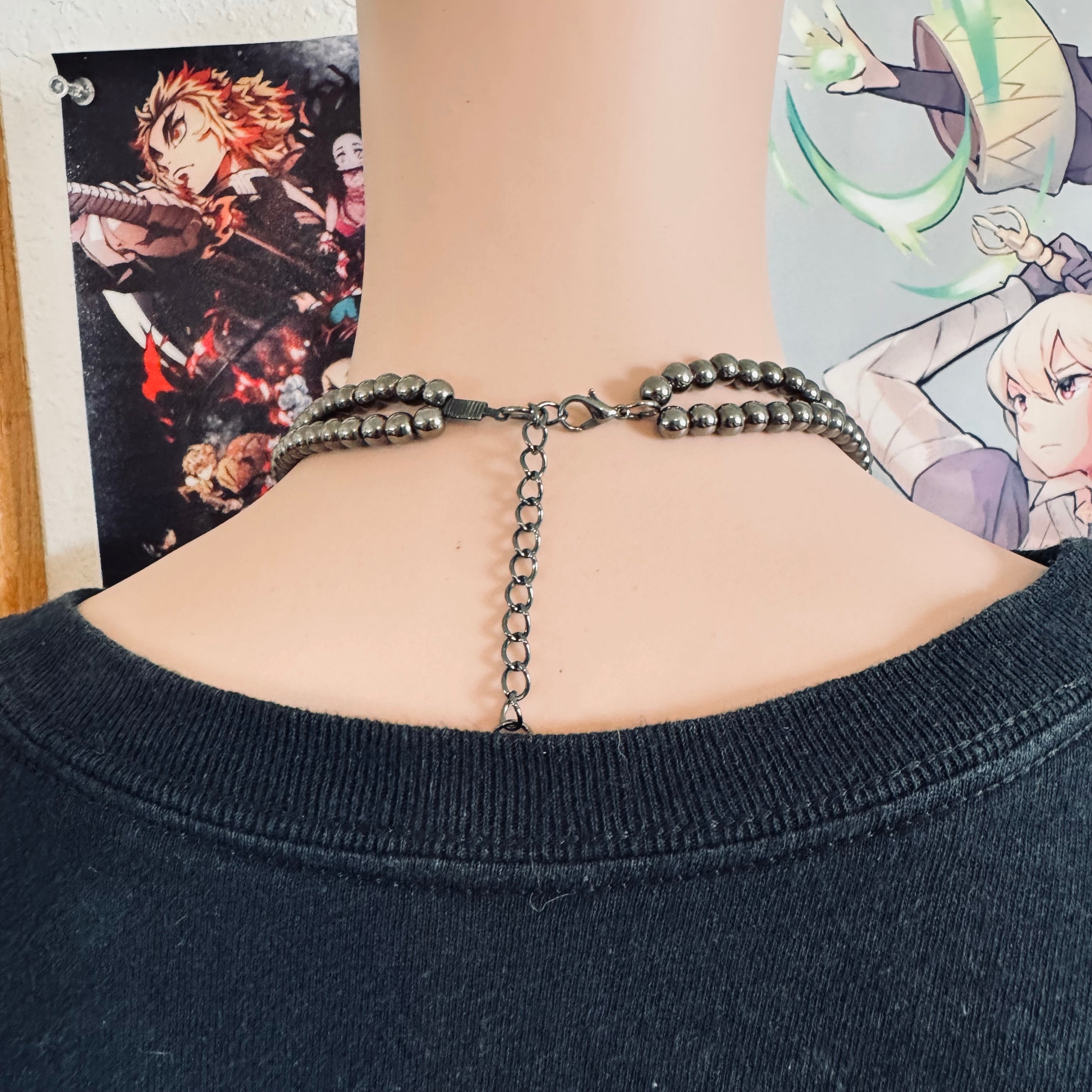 Vintage-Inspired Cameo Beaded Choker Necklace - Pre-Owned Fashion Find
