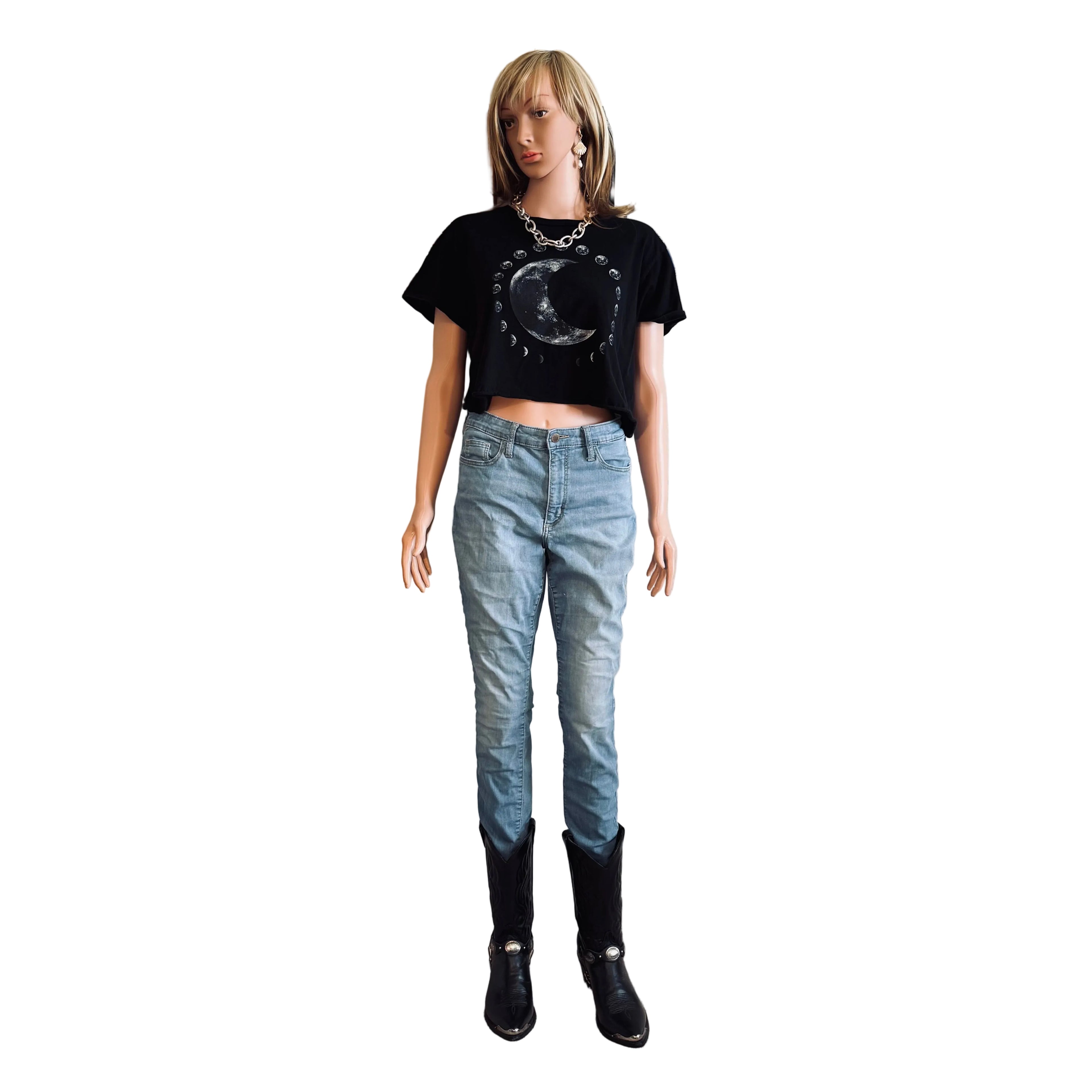Hot Topic Phases of the Moon T-Shirt  Size Women’s Small - Pre-Owned Fashion Find